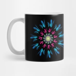 blue pink flower Mug